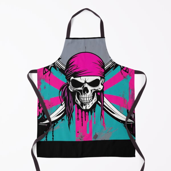 Item preview, Pirate flag neon colors designed and sold by TaevasDesign.