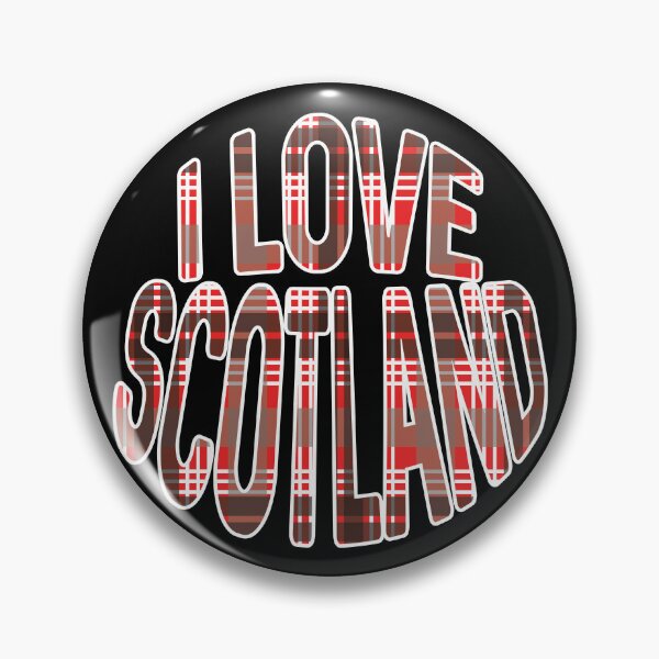 Item preview, I LOVE SCOTLAND Red, Black and White Tartan Colour Typography Design designed and sold by MacPean.