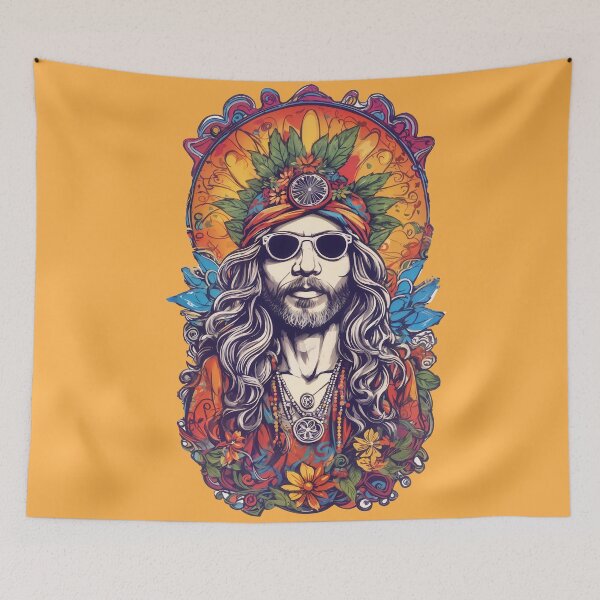 Item preview, Hippie man from the 70's, famous hippie festival w/e its called designed and sold by wojysmokes.