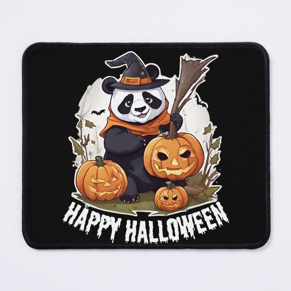Item preview, Happy Halloween Funny Panda with his Pumpkins, 2025 Halloween designed and sold by TreetopStudios.