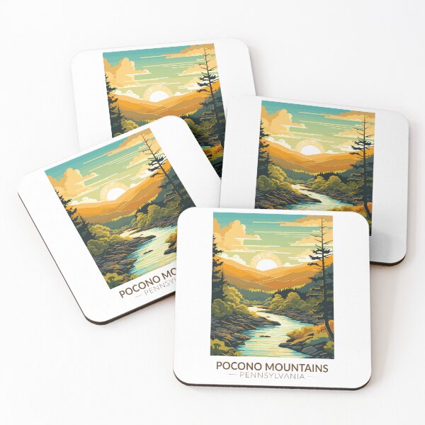 Item preview, Pocono Mountains Pennsylvania Travel Art Vintage designed and sold by KrisSidDesigns.