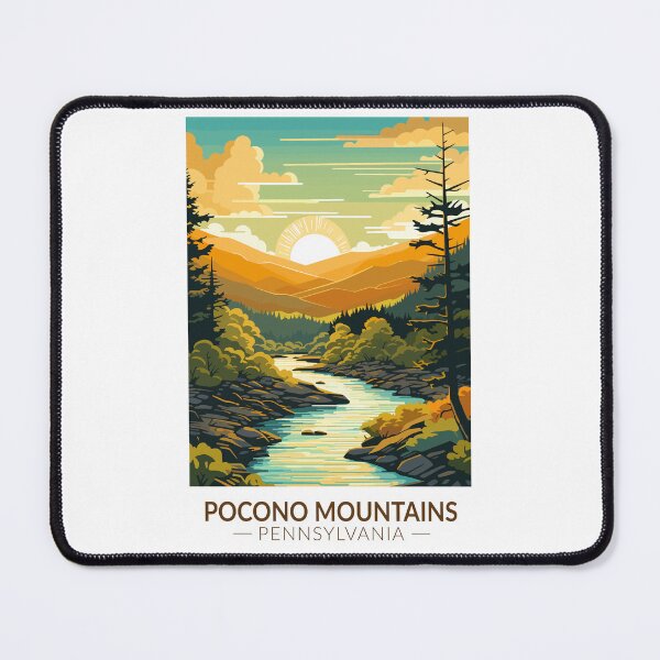 Item preview, Pocono Mountains Pennsylvania Travel Art Vintage designed and sold by KrisSidDesigns.