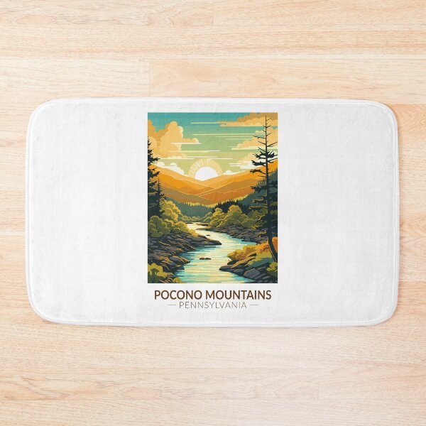 Item preview, Pocono Mountains Pennsylvania Travel Art Vintage designed and sold by KrisSidDesigns.