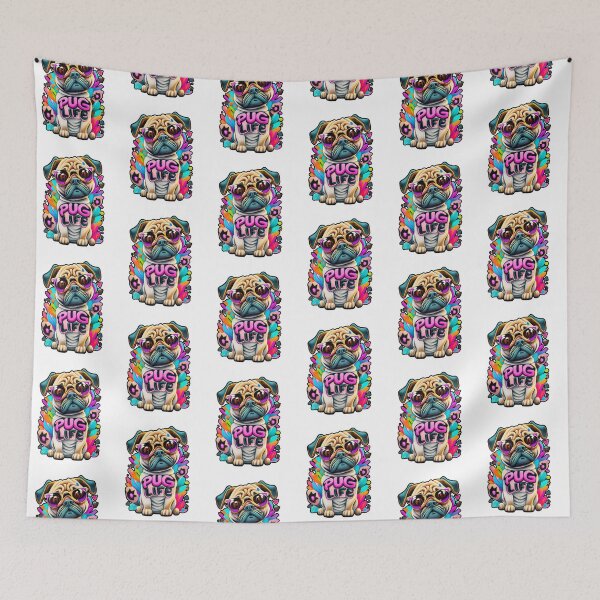 Item preview, Cute Pug Life Graffiti designed and sold by ColorFlick.