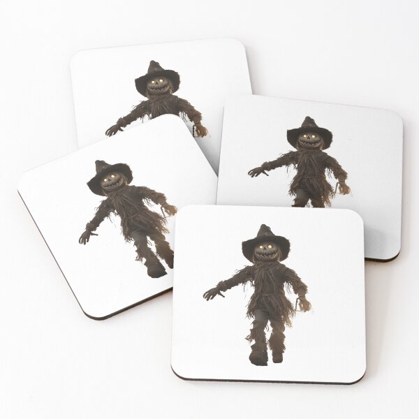 Item preview, A straw scarecrow in shoes and hat is going on trick-or-treat night designed and sold by CoolVisionStd.