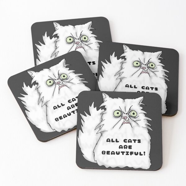 Item preview, ALL CATS ARE BEAUTIFUL, UGLY FUNNY CAT DESIGN designed and sold by La Loca.