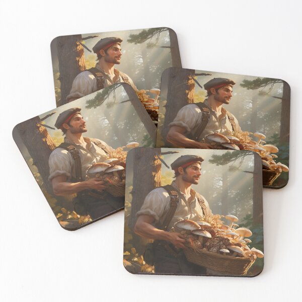 Item preview, Mushroom Picker with Basket Vintage designed and sold by Sunmoonlove.