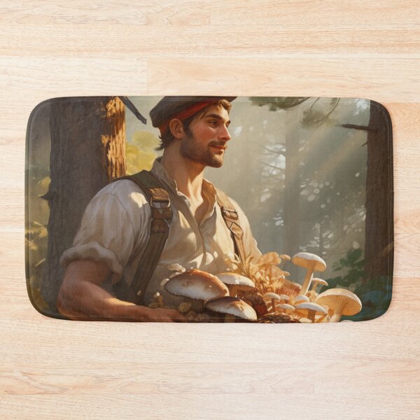 Item preview, Mushroom Picker with Basket Vintage designed and sold by Sunmoonlove.