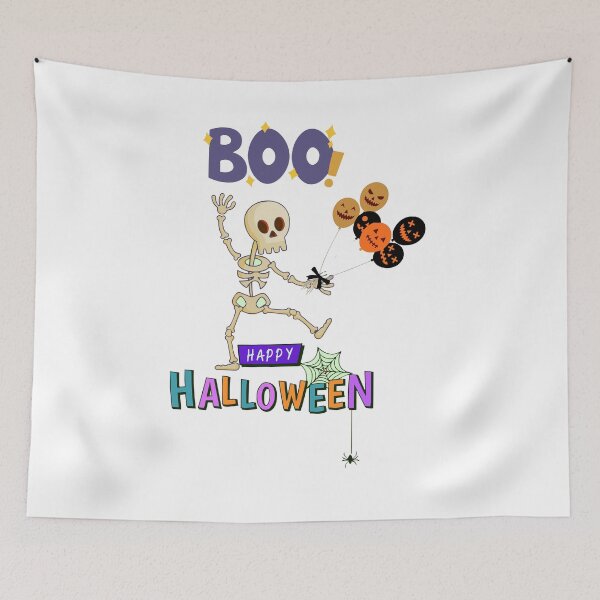 Item preview, Skeletons Beige and Jack-o'-Lantern Balloons - Spooktacular Halloween Delight! designed and sold by ara-designs.