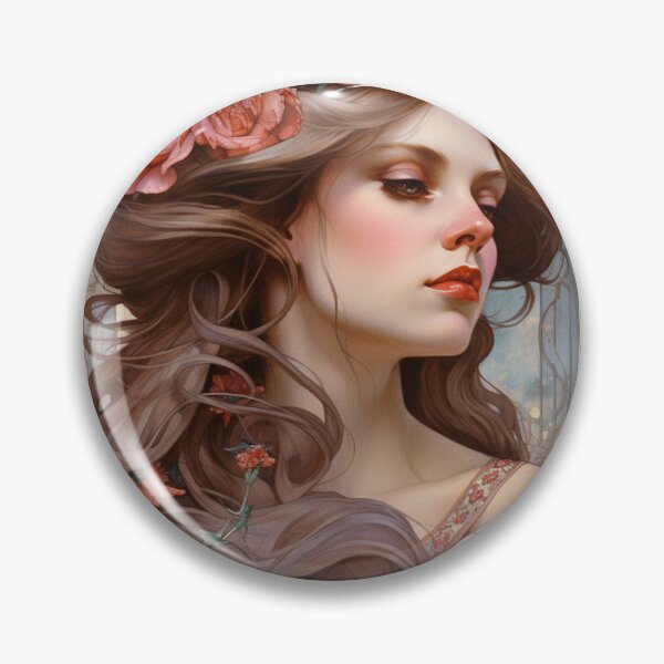 Item preview, Roman Woman Art Nouveau Style designed and sold by ArtNouveauChic.