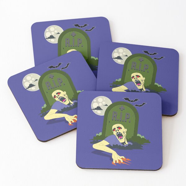 Item preview, Zombie waking up from his grave in blue designed and sold by Aleph-Mga.