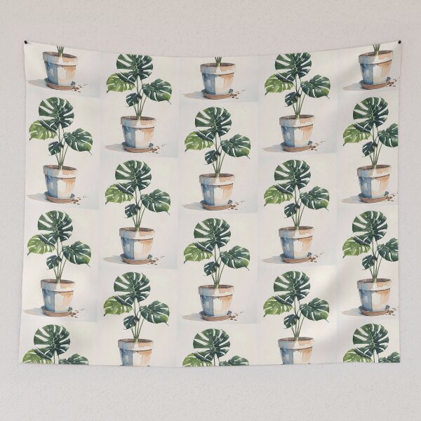 Item preview, Monstera albo in a pot designed and sold by Planthem.