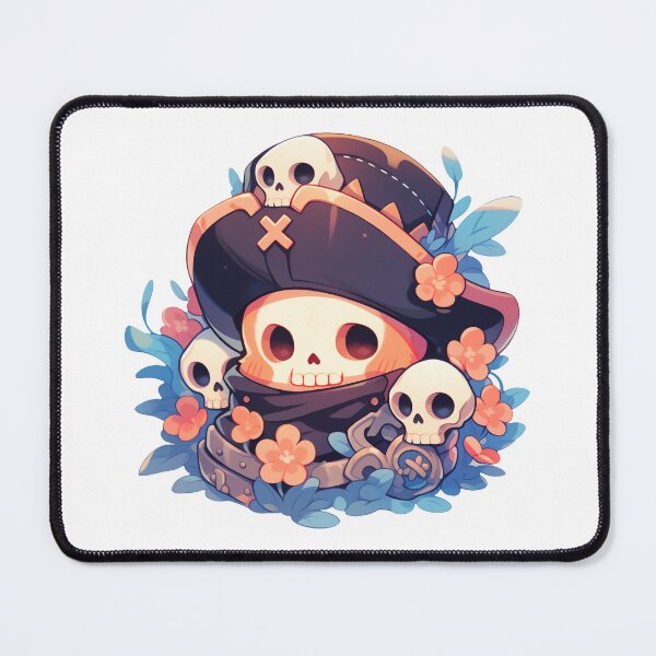 Item preview, Cute Kawaii Halloween Skull Pirate Adventures Skulls and Jolly Rogers designed and sold by CozyKawaiiArt.