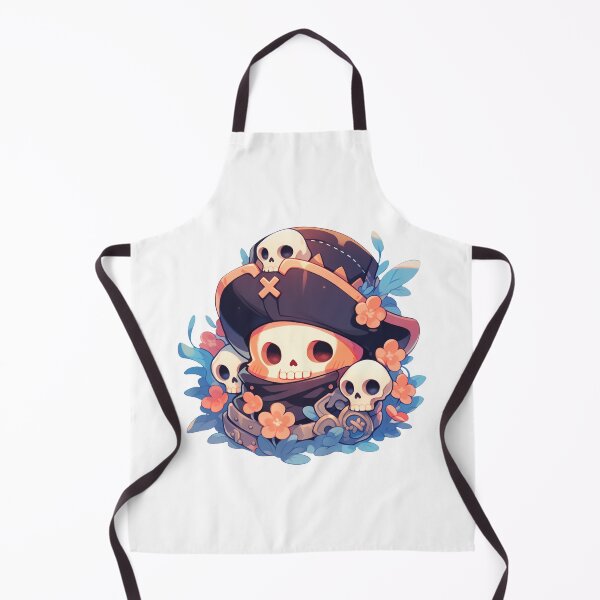 Item preview, Cute Kawaii Halloween Skull Pirate Adventures Skulls and Jolly Rogers designed and sold by CozyKawaiiArt.