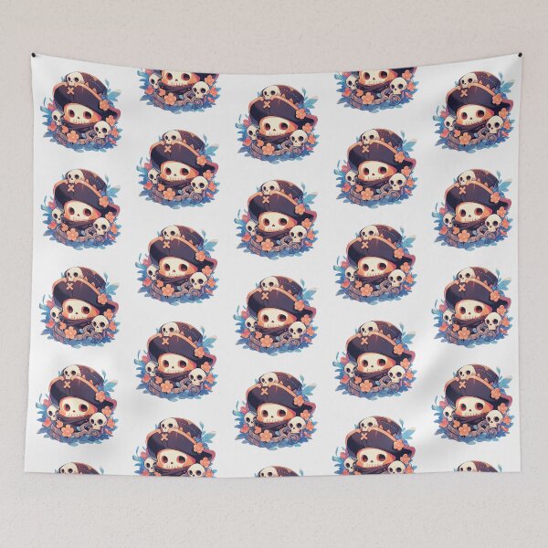 Item preview, Cute Kawaii Halloween Skull Pirate Adventures Skulls and Jolly Rogers designed and sold by CozyKawaiiArt.