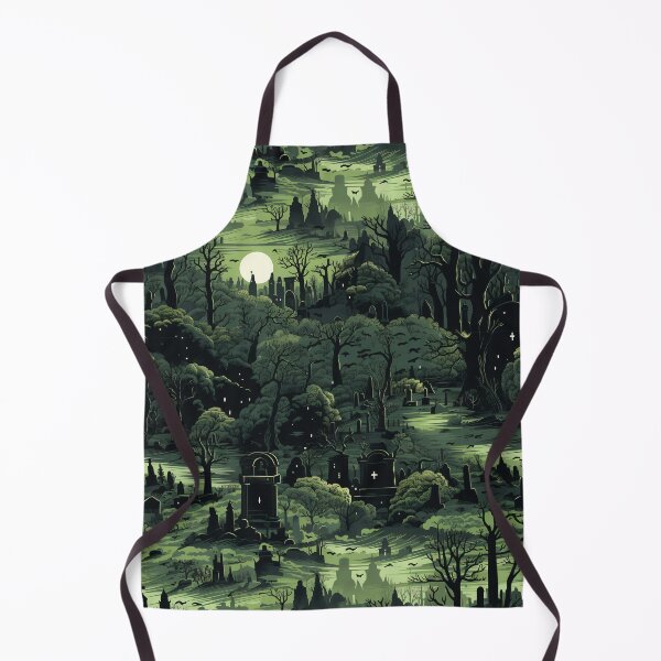 Item preview, A graveyard with fog and moon embodies Halloween's mystique designed and sold by StrawberryJolly.