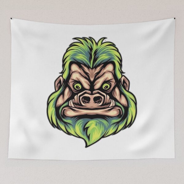 Item preview, Gorilla Face Motivational Gym Workout Monkey Animal Meme designed and sold by Jesticker.