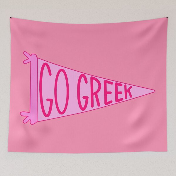 Item preview, go greek ! spirit pennant  designed and sold by abbywalk.
