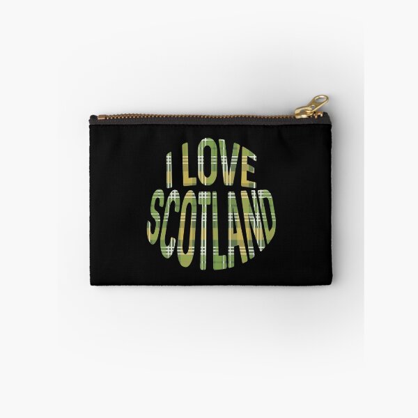 Item preview, I LOVE SCOTLAND Green, White and Yellow Tartan Colour Typography Design designed and sold by MacPean.