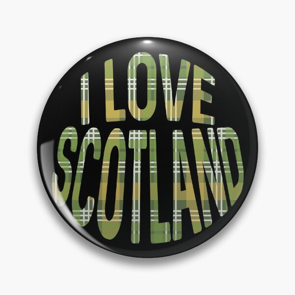 Item preview, I LOVE SCOTLAND Green, White and Yellow Tartan Colour Typography Design designed and sold by MacPean.