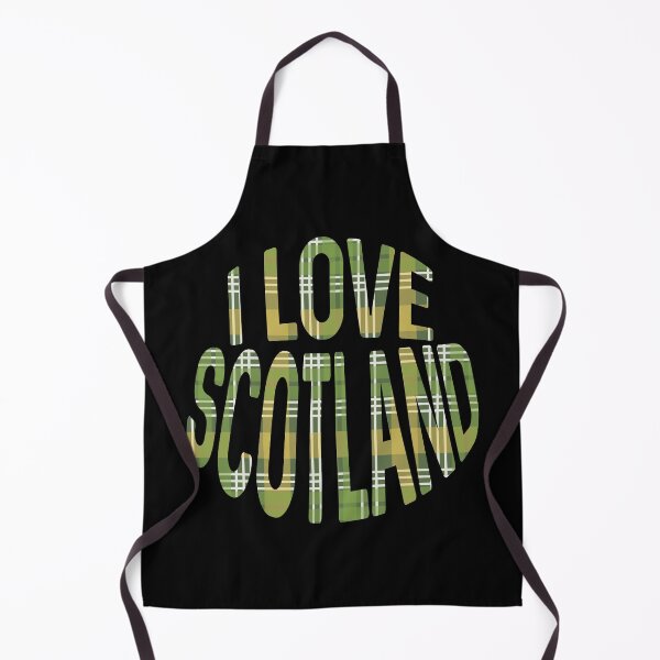 Item preview, I LOVE SCOTLAND Green, White and Yellow Tartan Colour Typography Design designed and sold by MacPean.