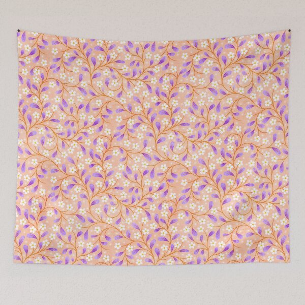 Item preview, Purple and Orange Floral Pattern designed and sold by RebeccaFlaherty.