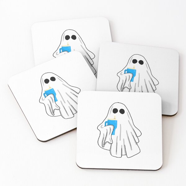 Item preview, ghost with blue cup designed and sold by kikachu03.