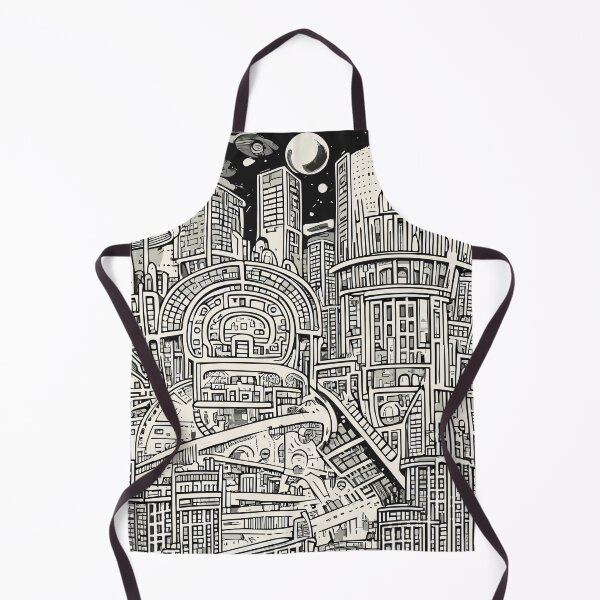 Item preview, Visionary Urban Landscape: Future City Drawing designed and sold by blackink-design.