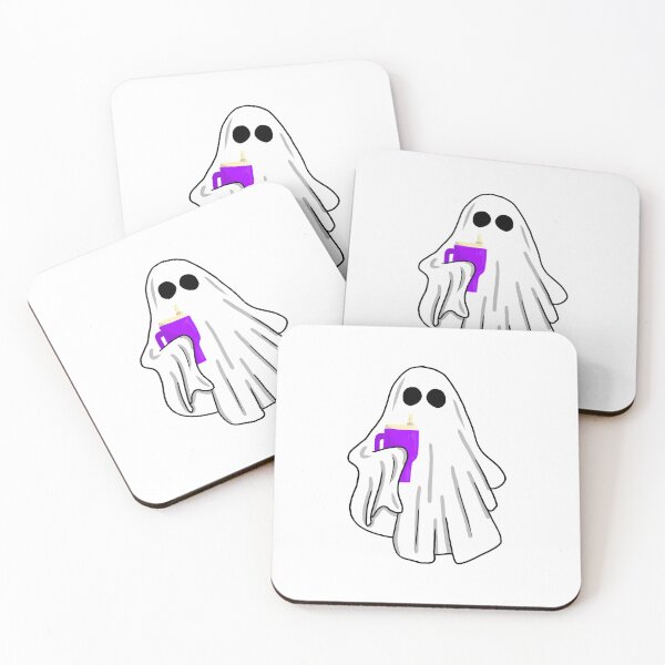 Item preview, ghost with purple cup designed and sold by kikachu03.