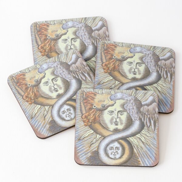 Item preview, Alchemical Sun and Moon designed and sold by Rhiannon Wolfe Art .