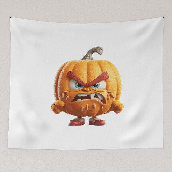 Item preview, Halloween Cute Angry Cartoon Pumpkin (Image 2/19) designed and sold by DigitalArtify.