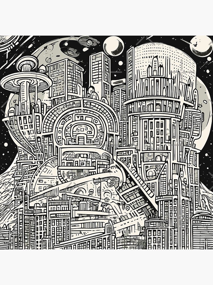 Future City Drawing by bianca pirlog | Saatchi Art