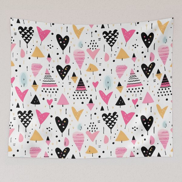 Item preview, Pink heart minimal pattern designed and sold by meow-SN.