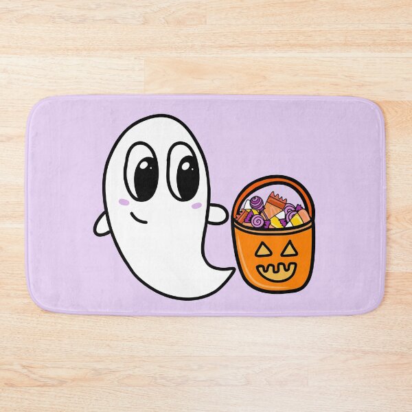 Item preview, Cute Cartoon Ghost with Trick or Treating Candy Bucket, made by EndlessEmporium designed and sold by EndlessEmporium.