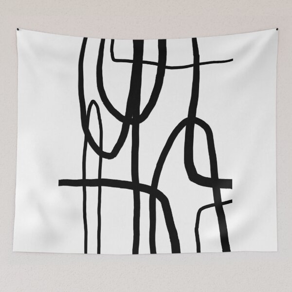 Item preview, Minimalist Black Line Abstract Art Design designed and sold by NancyMerkle.