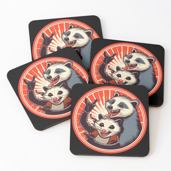 Item preview, Rock raccoon and opossum designed and sold by TomFrontierArt.