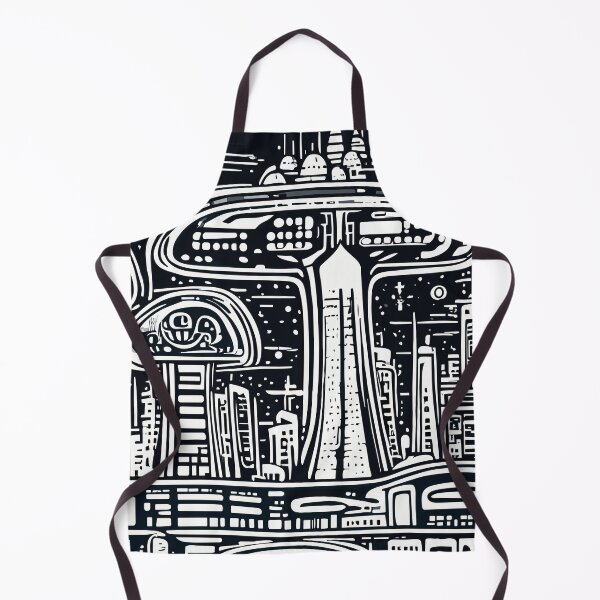 Item preview, Visionary Urban Landscape: Future City Drawing 4 designed and sold by blackink-design.