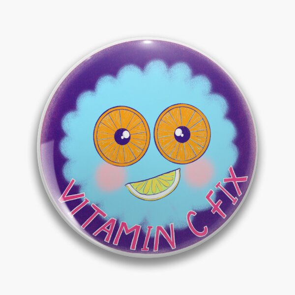 Item preview, Vitamin C Fix Cute Fluffy Monster Circular Sticker designed and sold by HersCreative.