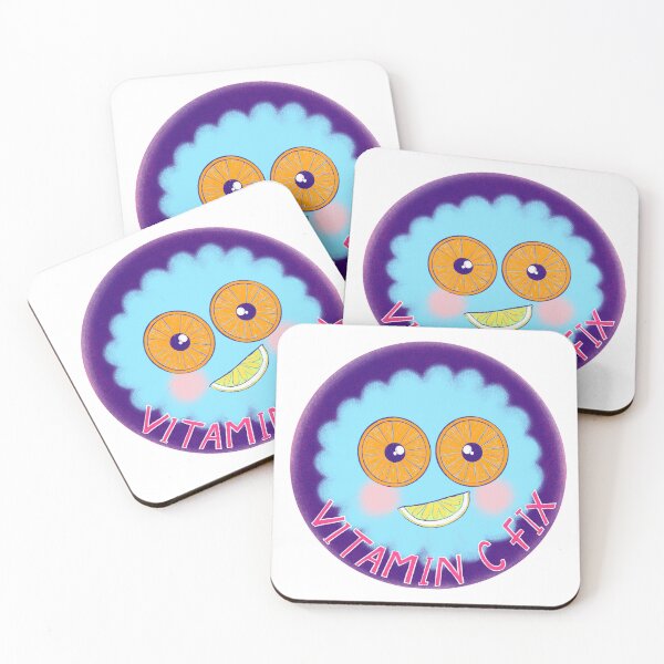 Item preview, Vitamin C Fix Cute Fluffy Monster Circular Sticker designed and sold by HersCreative.