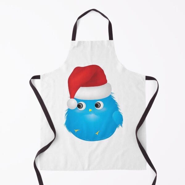 Item preview, Christmas fluffy bird in a Santa Claus hat designed and sold by yaZzaboy.