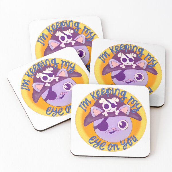 Item preview, Te estoy vigilando Lindo diseño circular de gato pirata designed and sold by HersCreative.