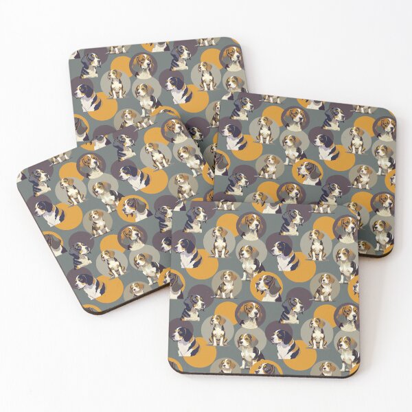 Item preview, Beagle  dogs invasion yellow designed and sold by Alessandro Remo Mazzoni Remotextiles.