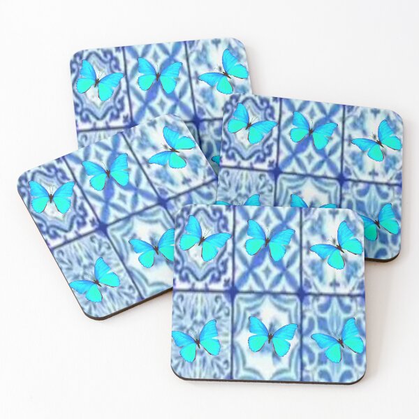 Item preview, BLUE BUTTERFLIES BLUE  PATTERN ART designed and sold by sharlesart.