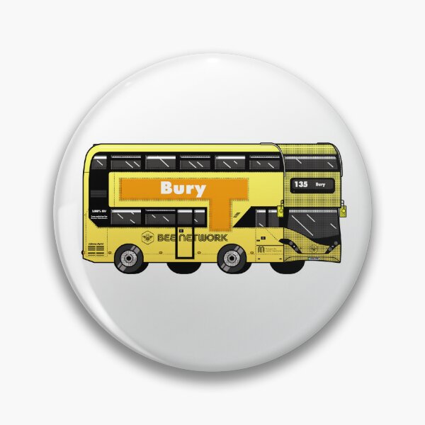 Item preview, Bury Transport for Greater Manchester (TfGM) Bee Network yellow bus designed and sold by jimmy-digital.