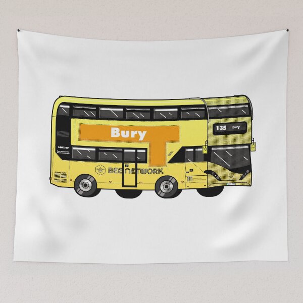 Item preview, Bury Transport for Greater Manchester (TfGM) Bee Network yellow bus designed and sold by jimmy-digital.