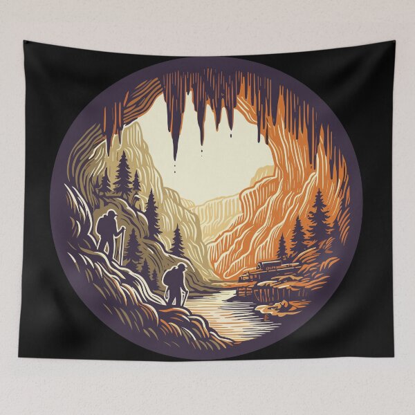 Item preview, Retro Caving explore adventure designed and sold by TomFrontierArt.