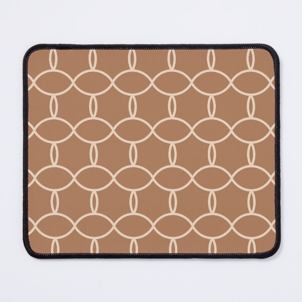 Item preview, Linen Brown Geometric Designs On Amber Brown Background designed and sold by burbankdesigns.