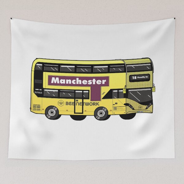 Item preview, Manchester Transport for Greater Manchester (TfGM) Bee Network yellow bus designed and sold by jimmy-digital.