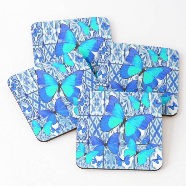 Item preview, BLUE BUTTERFLIES PATTERN ABSTRACT ART designed and sold by sharlesart.