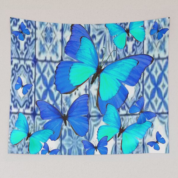 Item preview, BLUE BUTTERFLIES PATTERN ABSTRACT ART designed and sold by sharlesart.